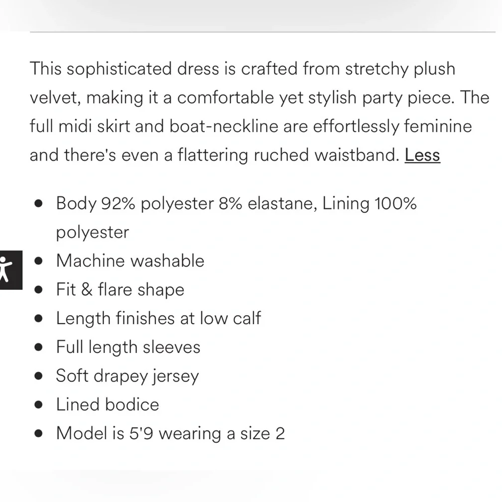 Boden Green Velvet Lois Dress 6